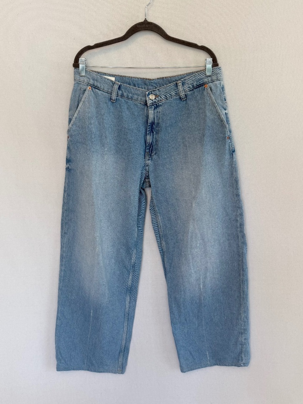 ZARA Women’s Size 10 Barrel Wide Leg Light Washed Denim Jeans